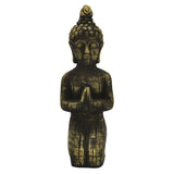 Three Hands Knelling Buddha in Gold Resin 5in L x 5in W x 12inH