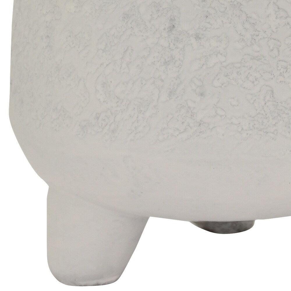 Three Hands Planter Footed in White Terracotta 5in L x 5in W x 5in H