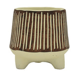 Three Hands Planter Footed in White Terracotta 5in L x 5in W x 5inH