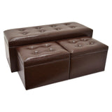 Three Hands Set Of Three Storage Bench & Ottomans