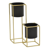 Three Hands Set Of Two Metal Flower Pot Stands