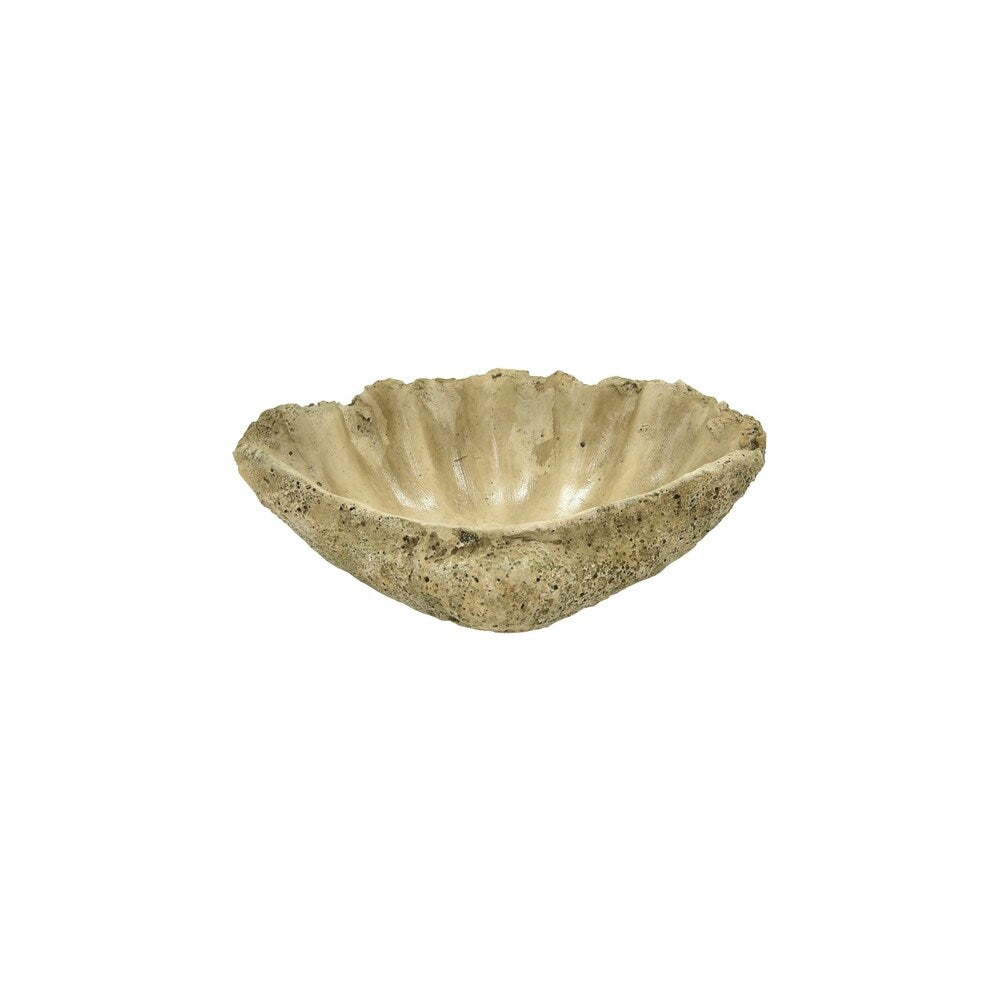 Three Hands Shell Planter in Gray Terracotta 9in L x 7in W x 3in H