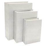 Three Hands Wood Book Box Set Of Three - Silver Snakeskin Finish