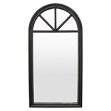 Three Hands Wood Wall Mirror-Black - Gold - 23.75 X 1 X 46