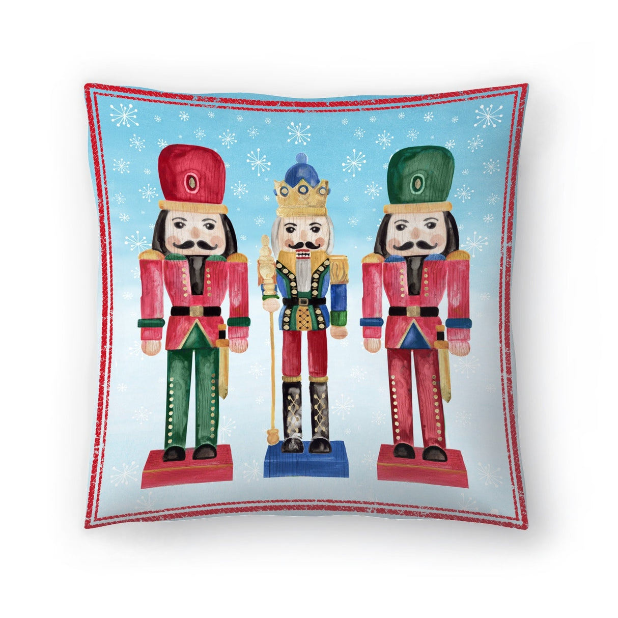 Three Nutcrackers by PI Holiday Collection - Decorative Throw Pillow