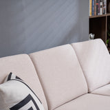 Three Seats Without Chaise Concubine Solid Wood Frame Sofa