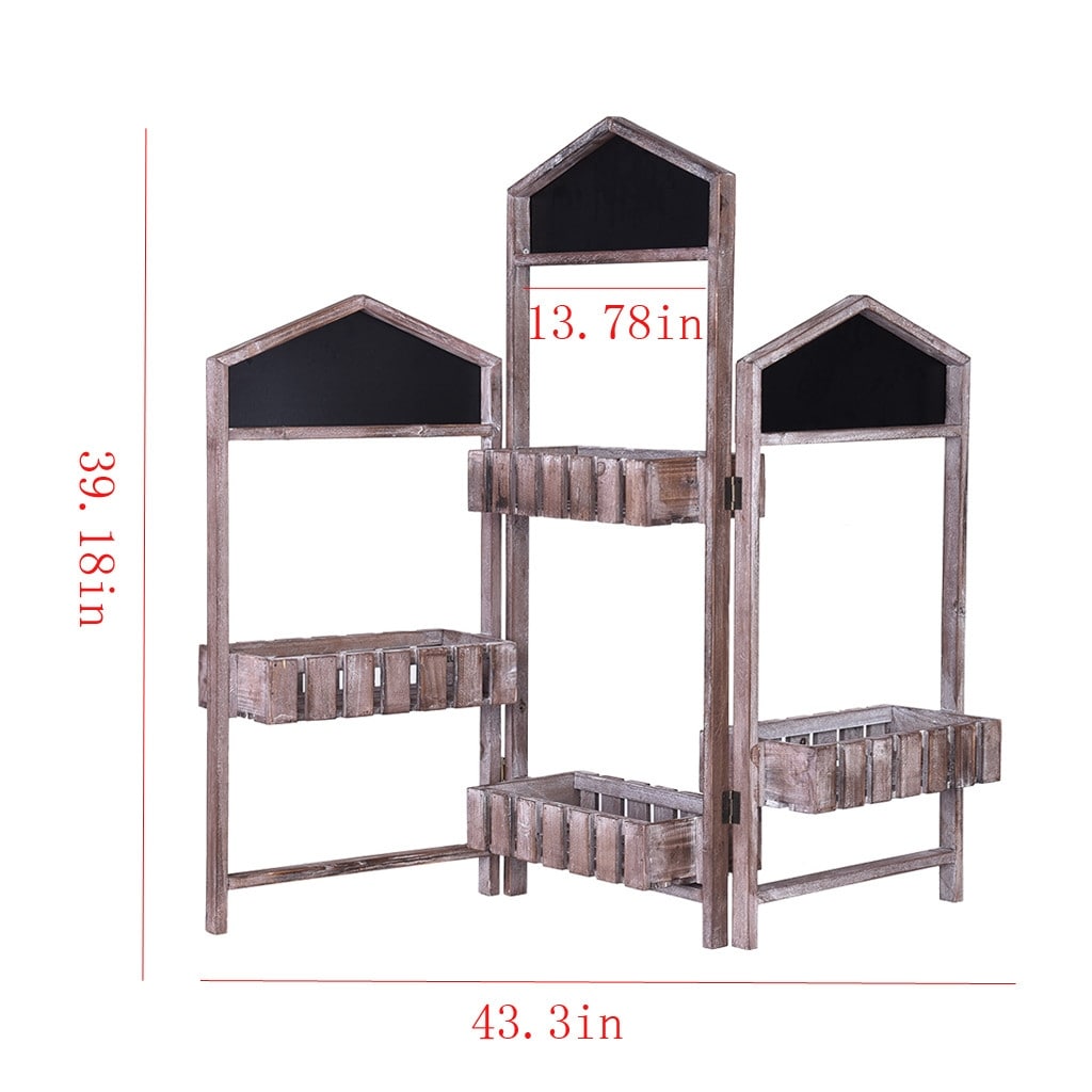 Three door Screen Storage Decorative Flower Frame Decoration