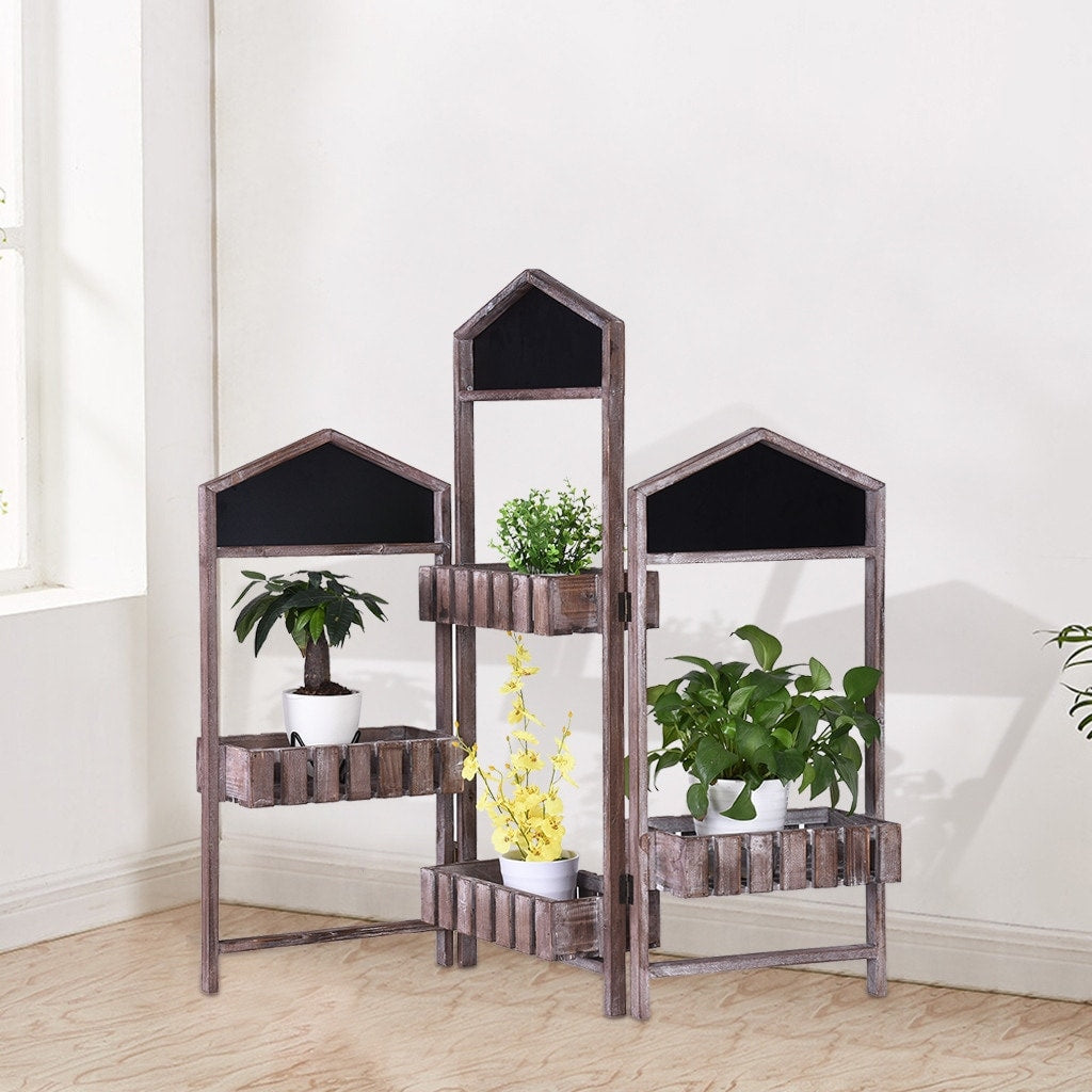 Three door Screen Storage Decorative Flower Frame Decoration