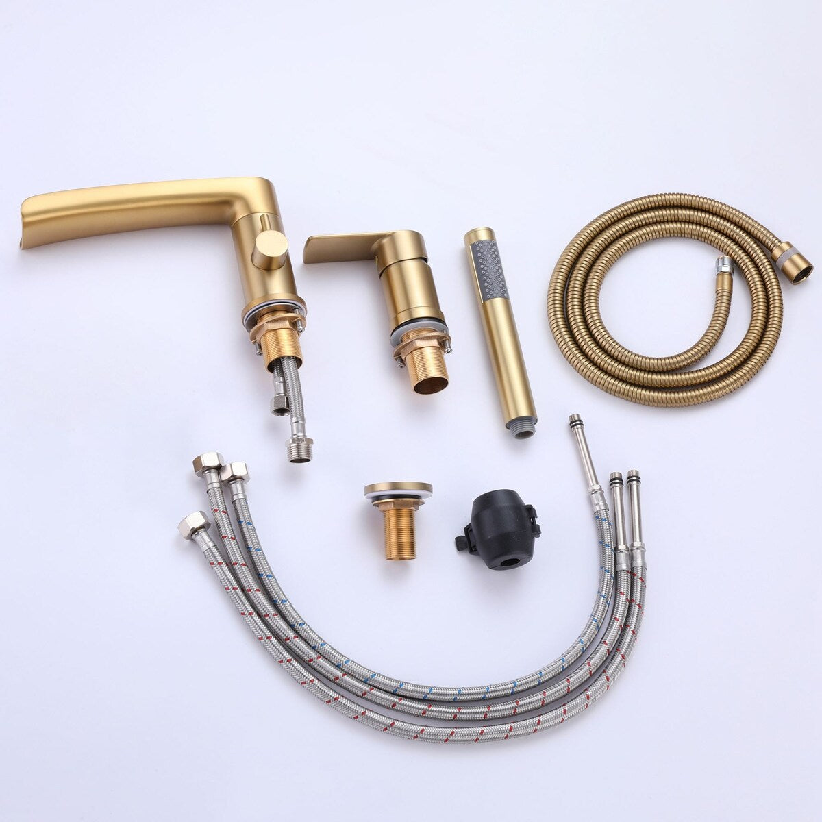 Three-piece Bathtub Bathroom Faucet Set ,Brushed Gold