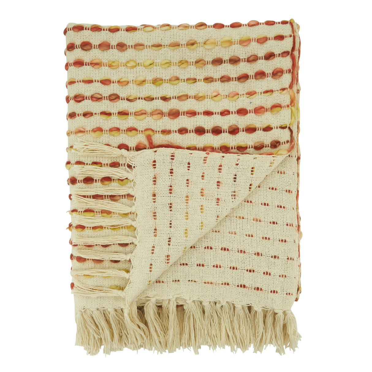 Throw Blanket With Stripe Design