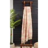 Throw Blanket With Stripe Design
