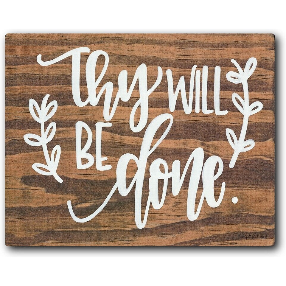 Thy Will Be Done. 20x16 Gallery Wrapped Stretched Canvas
