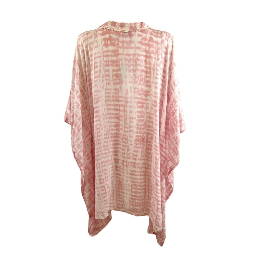 Tiare Hawaii Women's Kimmie Kimono Swim Cover-Up (OS, Pink/White)