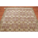 Hand Knotted Loop & Cut Pile Wool Tibetan Area Rug (5'6"x8') - 5'6" x 8'