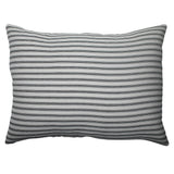 Ticking Stripe Cream Rectangle Throw Pillow