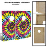 Tie-Dye Reverse Swirl Tailgate Cornhole Board Set (Includes 8 Bags) - N/A