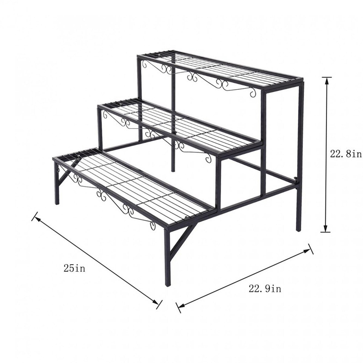 Tiered Plant Stand Outdoor Metal 3 Tier Stands For Multiple Plants Ladder Potted
