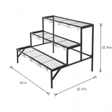 Tiered Plant Stand Outdoor Metal 3 Tier Stands For Multiple Plants Ladder Potted