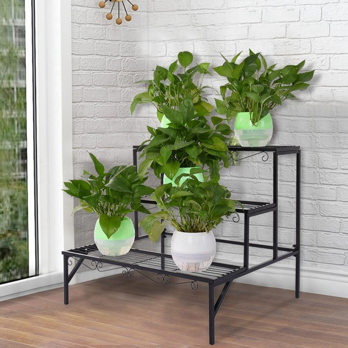 Tiered Plant Stand Outdoor Metal 3 Tier Stands For Multiple Plants Ladder Potted
