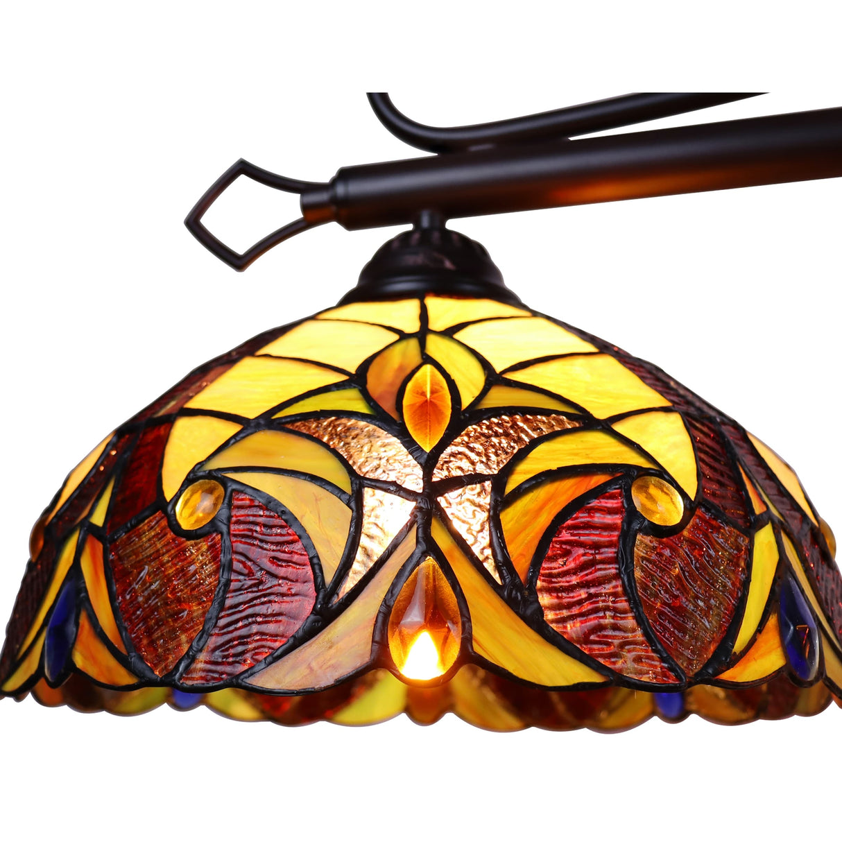 Tiffany Style 3-light Linear Island Fixture
