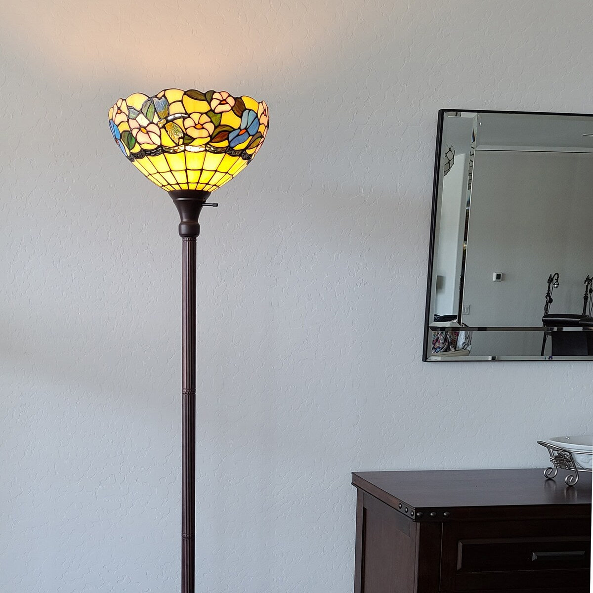 Amora lighting tiffany style reading floor lamp hotsell