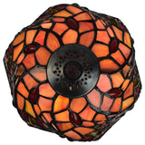 Tiffany Style Stained Glass Dragonfly Mini Accent Table Lamp Amora Lighting AM064TL08B