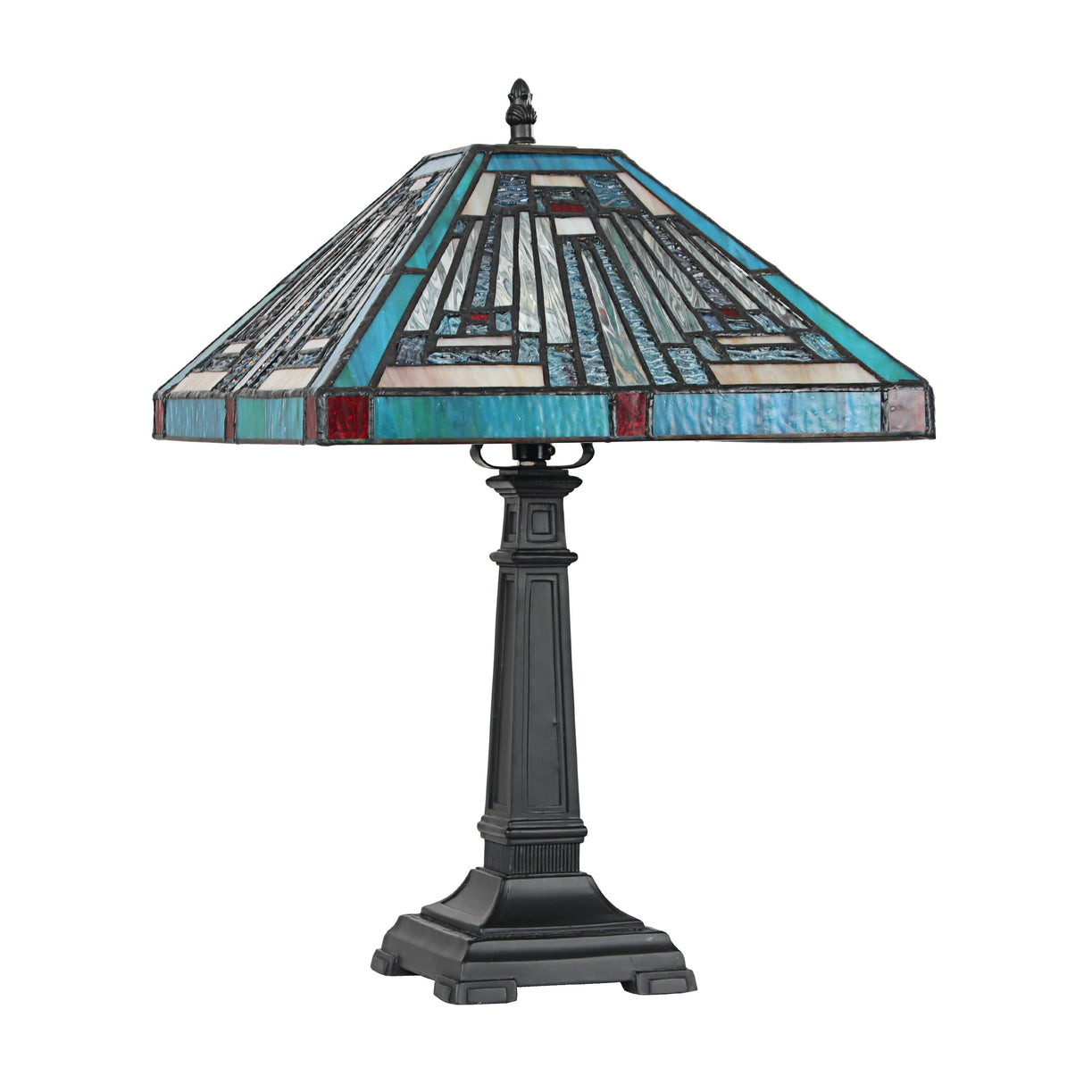 Tiffany-Style Mission Design 1-light Blackish Bronze Table Lamp