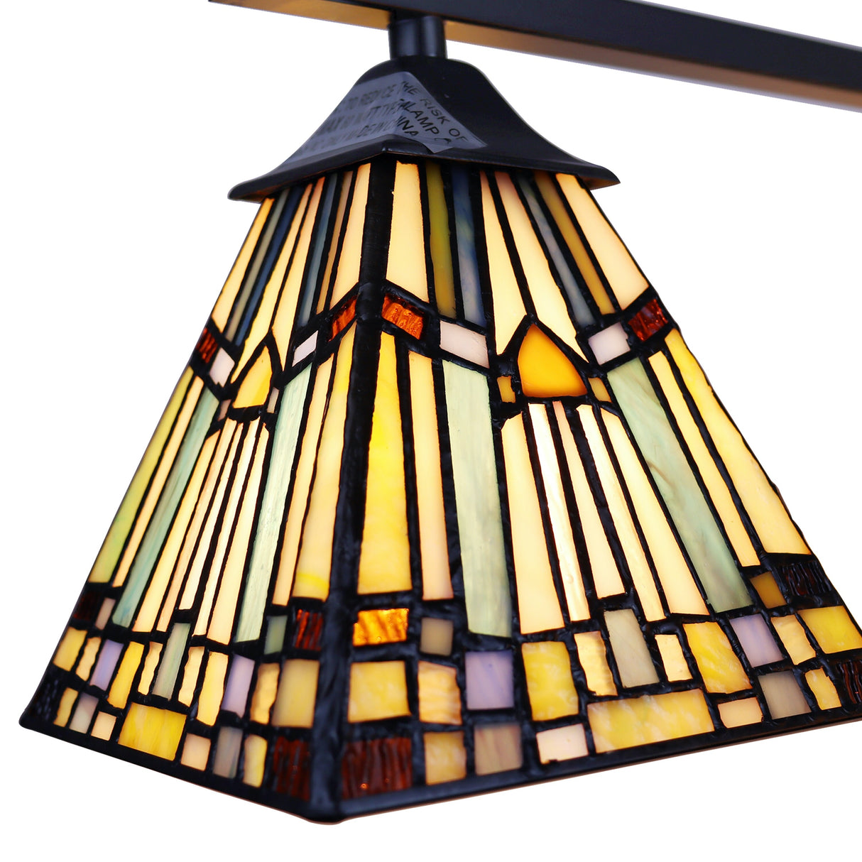 Tiffany-Style Mission Design 5-light Blackish Bronze Chandelier