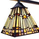 Tiffany-Style Mission Design 5-light Blackish Bronze Chandelier