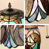 Tiffany Style Victorian Design 2+1-light Antique Dark Bronze Table Lamp