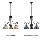 Tiffany-Style Victorian Design 3-light Blackish Bronze Chandelier