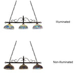 Tiffany Style Victorian Design 3-light Linear Island Fixture