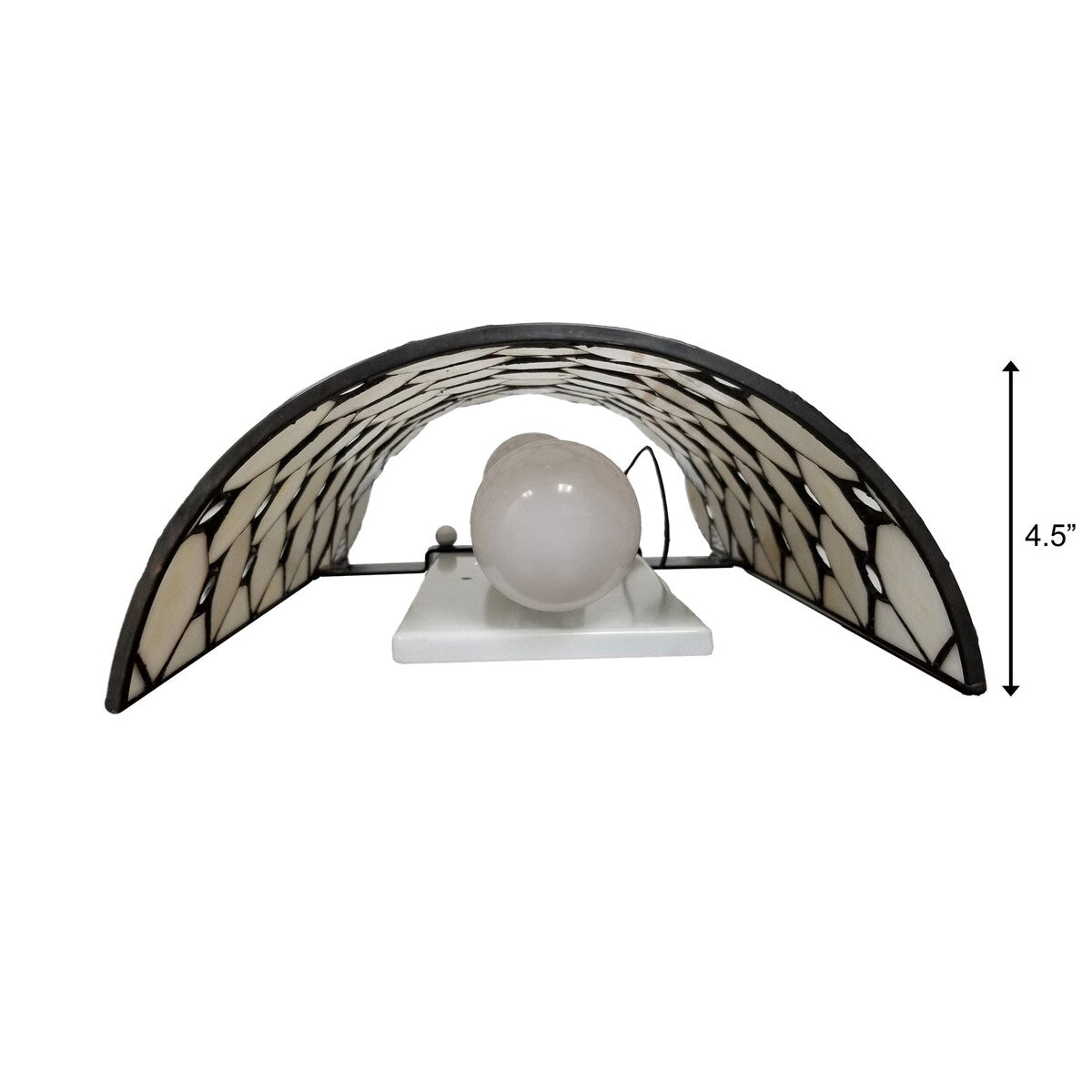 Tiffany Style Wall Lamp White Jeweled 2 Stained Glass for Hallway Bedroom 10" Wide 13.5" Tall Gift AM041WL10B Amora Lighting