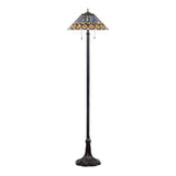 Tiffany Style Layered Design 3-light Floor Lamp