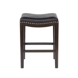 Tiffin Contemporary Studded Fabric Counter Stool (Set of 2) by Christopher Knight Home