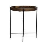 Tift Handcrafted Modern Industrial Mango Wood Folding Tray Top Side Table by Christopher Knight Home
