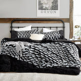 Tiger Lion - Coma Inducer® Oversized Comforter Set - Zebra Black