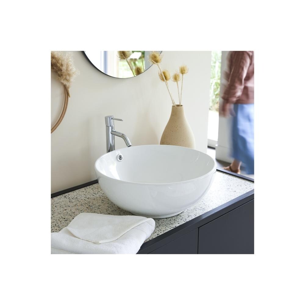 OROA Hilde Round White Ceramic Bathroom Sink