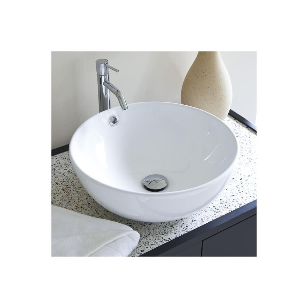 OROA Hilde Round White Ceramic Bathroom Sink