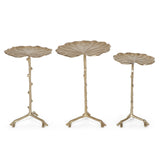 Tilley Boho Glam Handcrafted Aluminum Lily Pad Side Tables (Set of 3) by Christopher Knight Home