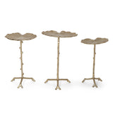 Tilley Boho Glam Handcrafted Aluminum Lily Pad Side Tables (Set of 3) by Christopher Knight Home