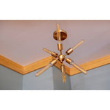 Tillman 6 Light Sputnik Pendant - Antique Brass