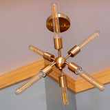 Tillman 6 Light Sputnik Pendant - Antique Brass