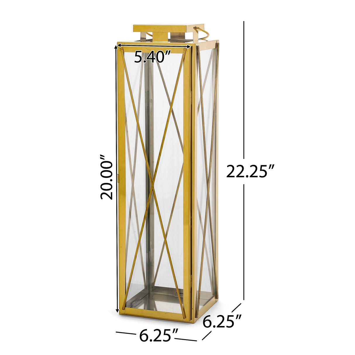 Tilson Outdoor 22" Stainless Steel Lantern by Christopher Knight Home