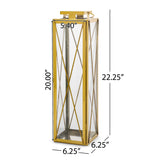 Tilson Outdoor 22" Stainless Steel Lantern by Christopher Knight Home