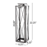 Tilson Outdoor 22" Stainless Steel Lantern by Christopher Knight Home