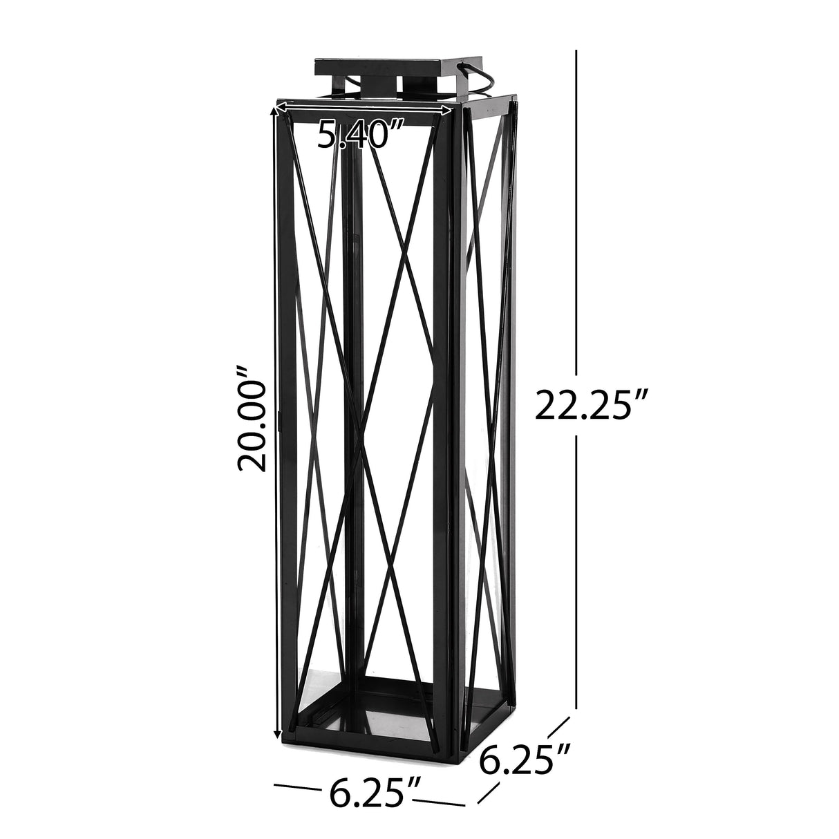 Tilson Outdoor 22" Stainless Steel Lantern by Christopher Knight Home