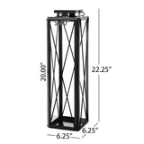 Tilson Outdoor 22" Stainless Steel Lantern by Christopher Knight Home