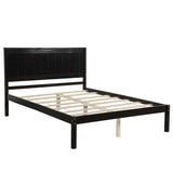 Timeless Full Size Solid Wood Platform Bed Frame with Vintage-Inspired Headboard for Classic Elegance