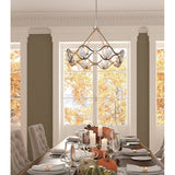 Timeless Home Eight Light Chandelier Sylvan Polished Nickel - Exact Size